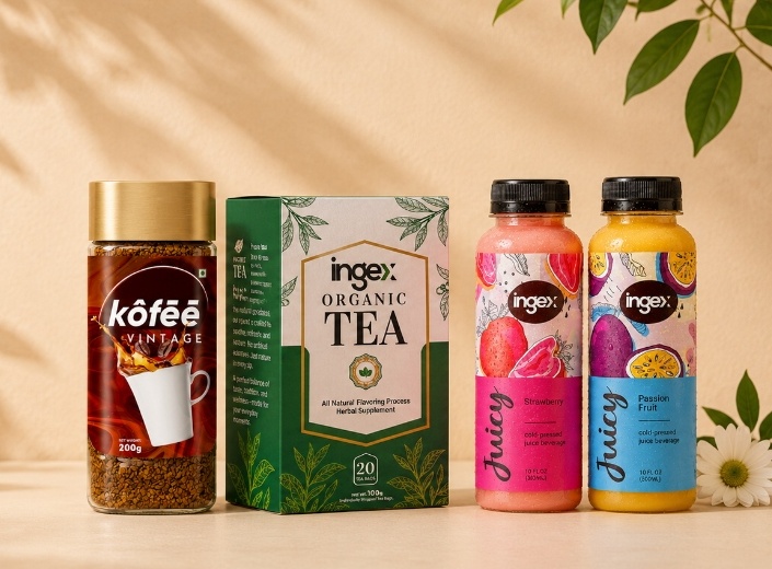 Ingex Lab Coffee, Organic Tea & Cold-Pressed Juices Commercial Photoshoot